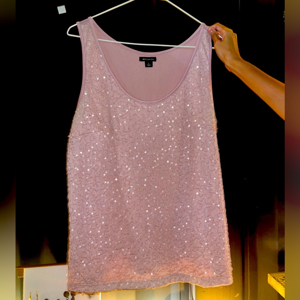 Sequin Embellished Pink Top